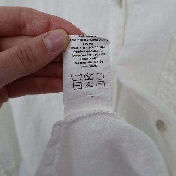 M Linen Top Women 2X White‎ Boho Romantic Prep Classy Feminine Delicate Ethereal - Picture 7 of 16